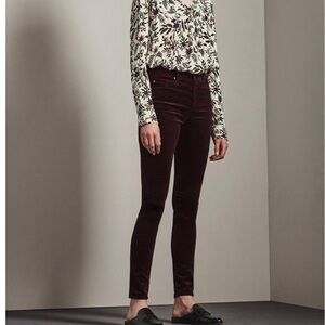 Ag The Farrah High Rise Skinny Jeans in Deep Current Velvet Size 24